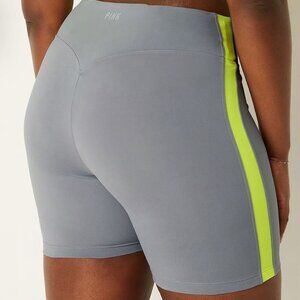 Victoria's Secret PINK High Waisted 6" Bike Shorts New With Tags Gray and Neon